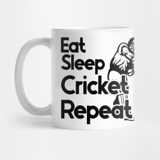 Eat Sleep Cricket Repeat Mug